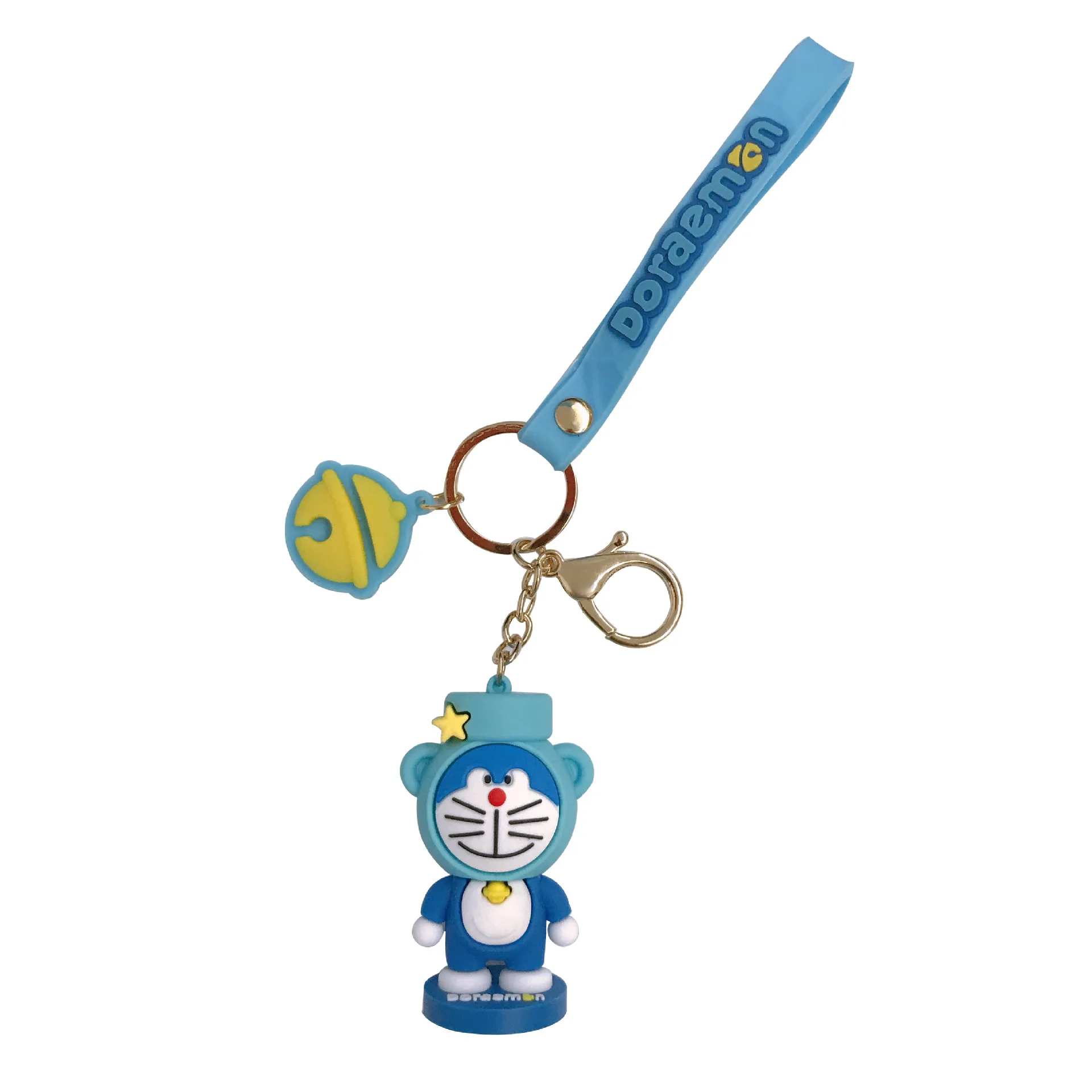 

2020 Cartoon Doraemon 12 Constellation Keychains PVC Cord Children Princess Key Chain Girl Birthday Gift Pendant With Key Ring