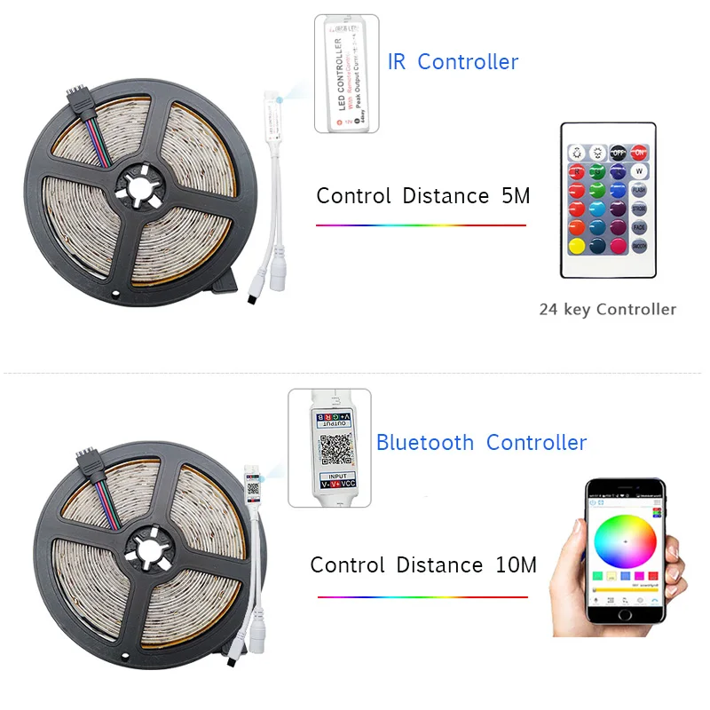 Светодиодная ленсветильник rgb 2835 10/15/20 м с поддержкой Bluetooth | Лампы и освещение