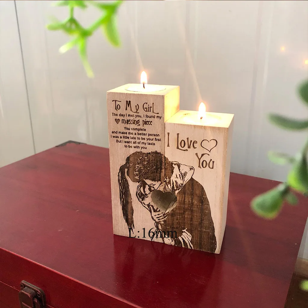 Деревянный подсвечник в виде сердца корабля полка для украшения Дня Святого