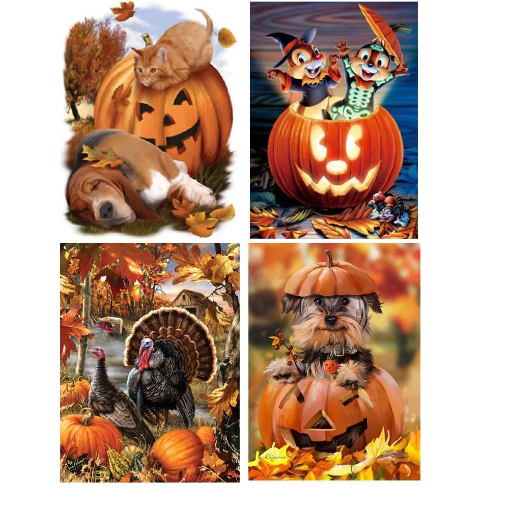 DPF Алмазная вышивка с тыквой алмазная живопись крестиком набор для алмазной