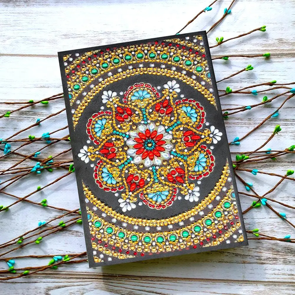 Специальная алмазная живопись дневник записная книжка 60 страниц Алмазная