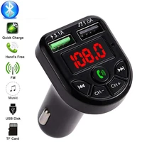 fm transmitter bluetooth compatible car kit led display dual usb car charger 3 1a 2 port usb mp3 music player support tfu disk