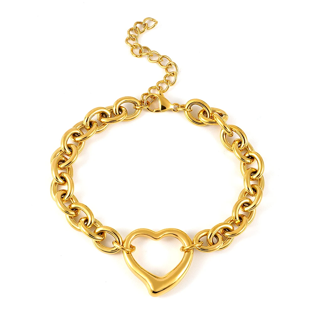 Модные Винтажные браслеты в форме сердца с отверстиями европейском и