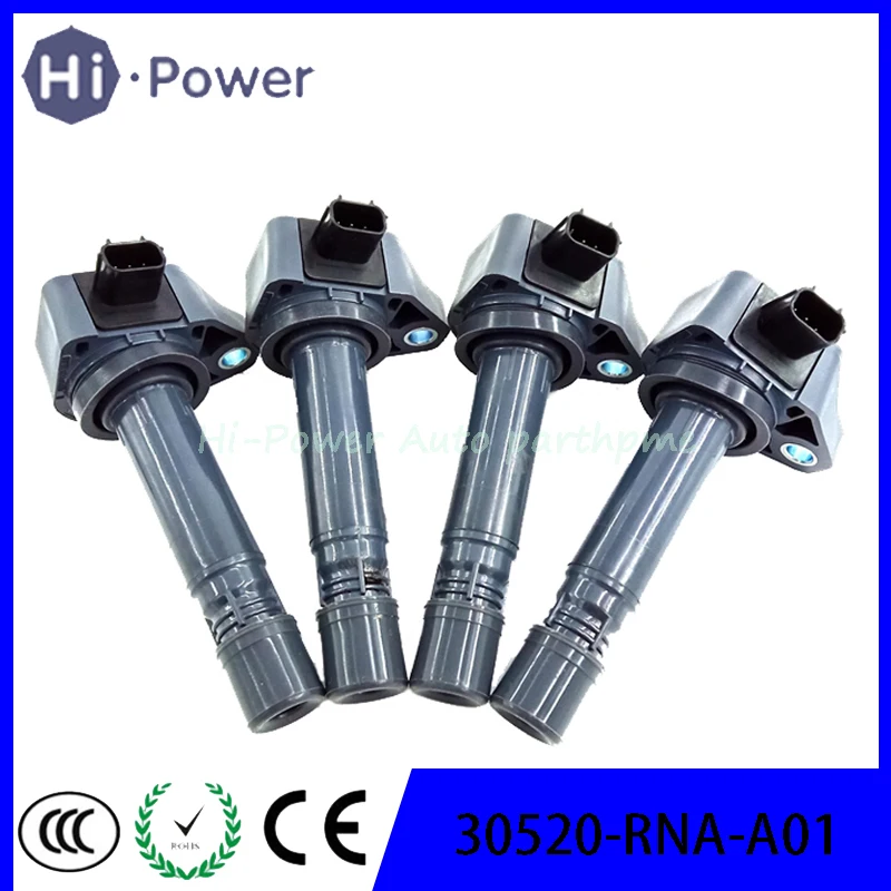 4 шт. 30520 RNA A01 099700 101 Автомобильная Катушка зажигания для Honda Civic 2006 2011 1.8L UF582 C1580 UF 582