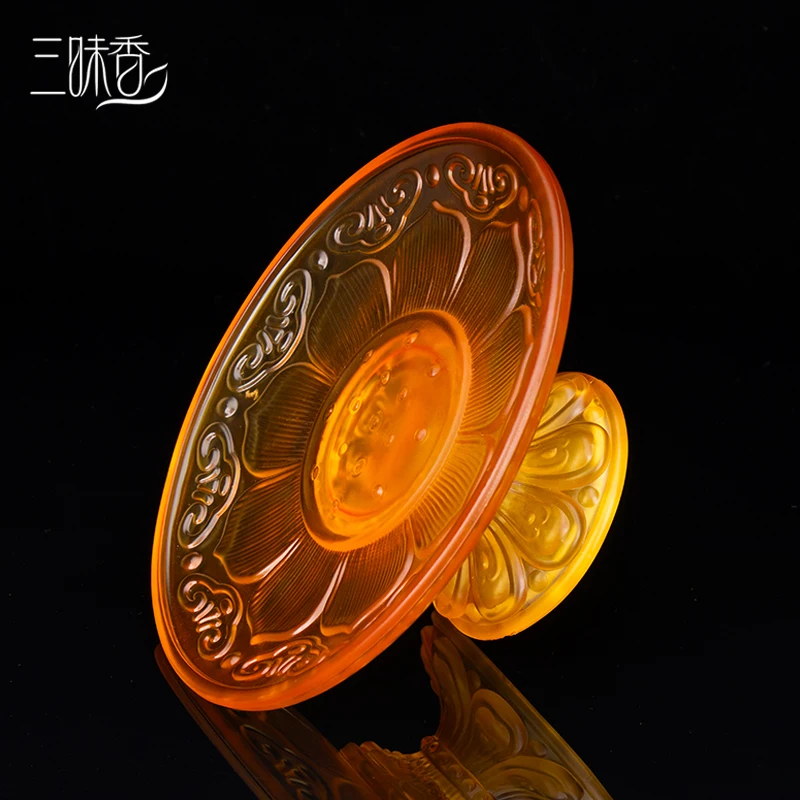 Стеклянный подсвечник с маслом лотоса в стиле ретро буддийский стеклянный