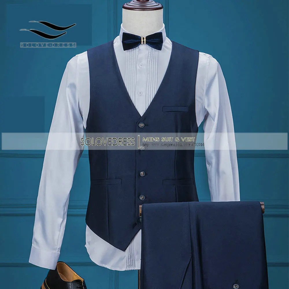 Solovedress slim Fit Свадебные смокинги для жениха певицы Выпускной мужской костюм шаль