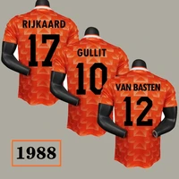 1988 retro soccer jersey home orange van besten gullit rijkaard football shirts camiseta uniforms in stock