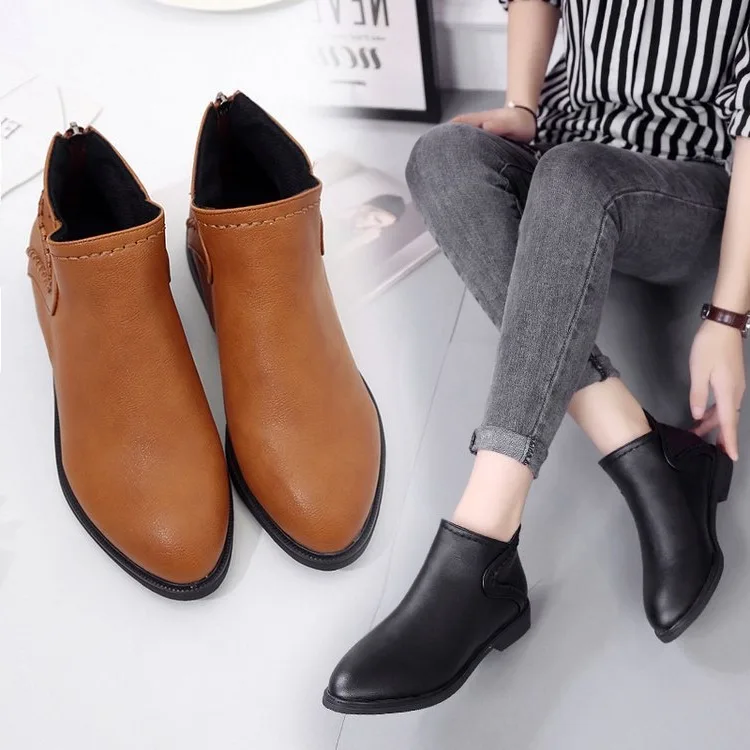 Женские ботильоны осенняя женская повседневная обувь женские модные