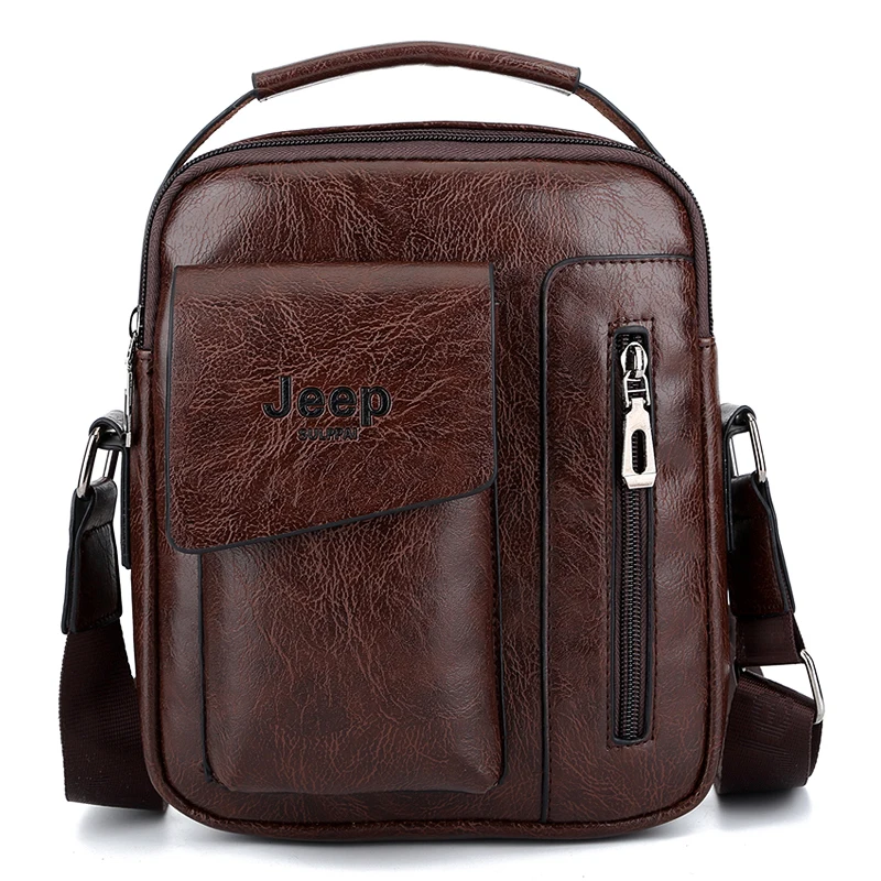 

Vintage Luxury Brand Designer Shoulder Bag For Men Business Crossbody Bags Man Multifunctional Leather Messenger Bag Briefcase