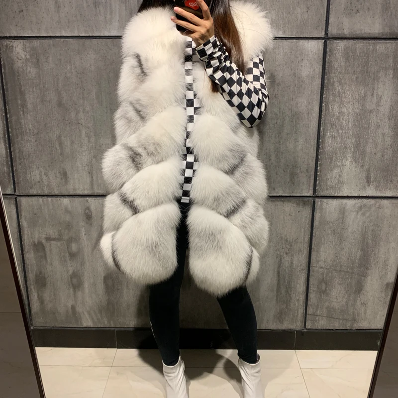 Жилет из натурального меха женский жилет лисьего | Женская одежда