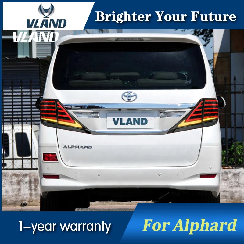 Автомобильный задний светильник для TOYOTA Alphard Vellfire s 2007 2014 Красный дымовой