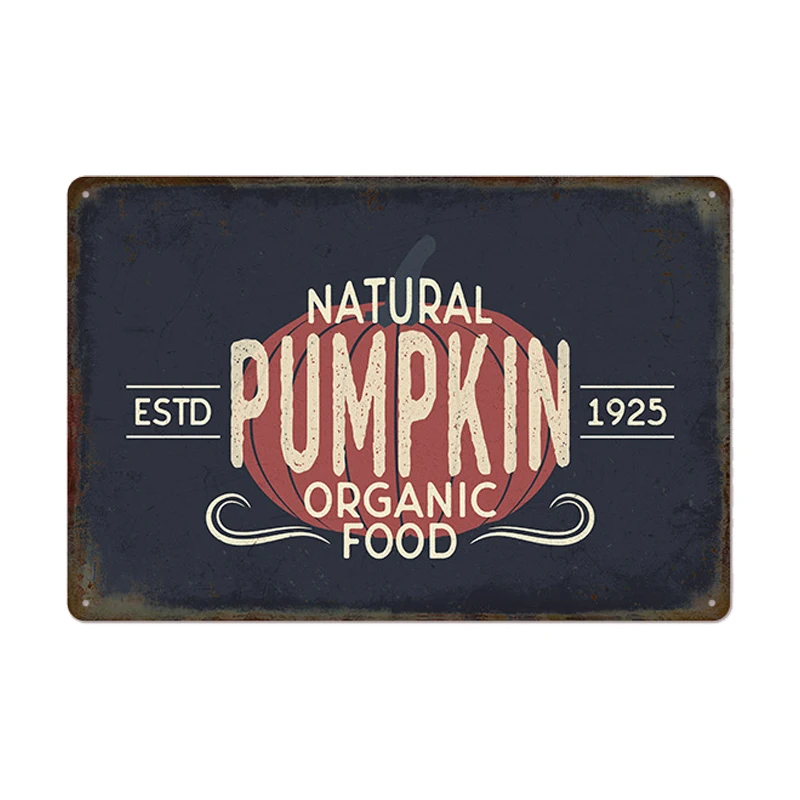 

Винтажный металлический постер тыква CQDM DECOR