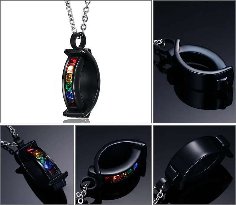

FXM steel necklace hot sell popular single women man 24mm colour stone lover gift women jewelry