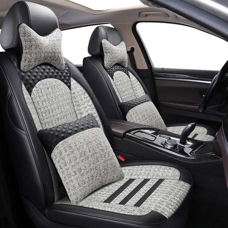 

KADULEE Custom flax car seat cover For Chrysler 300C PT Cruiser Grand Voager Sebring Automobiles Seat Covers car seats