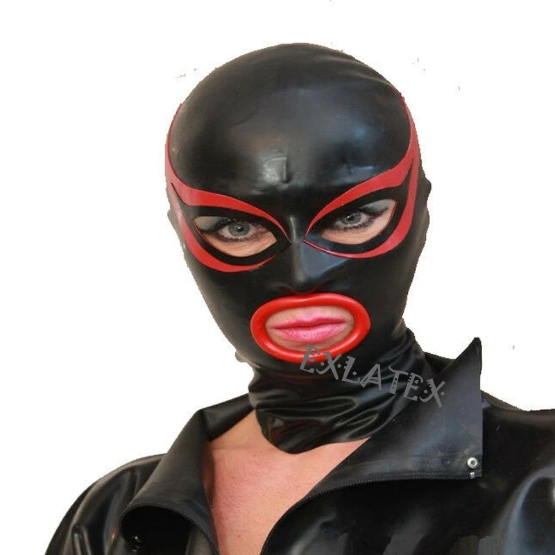 Латексная Маска на голову праздничная резиновая маска с отверстиями для глаз