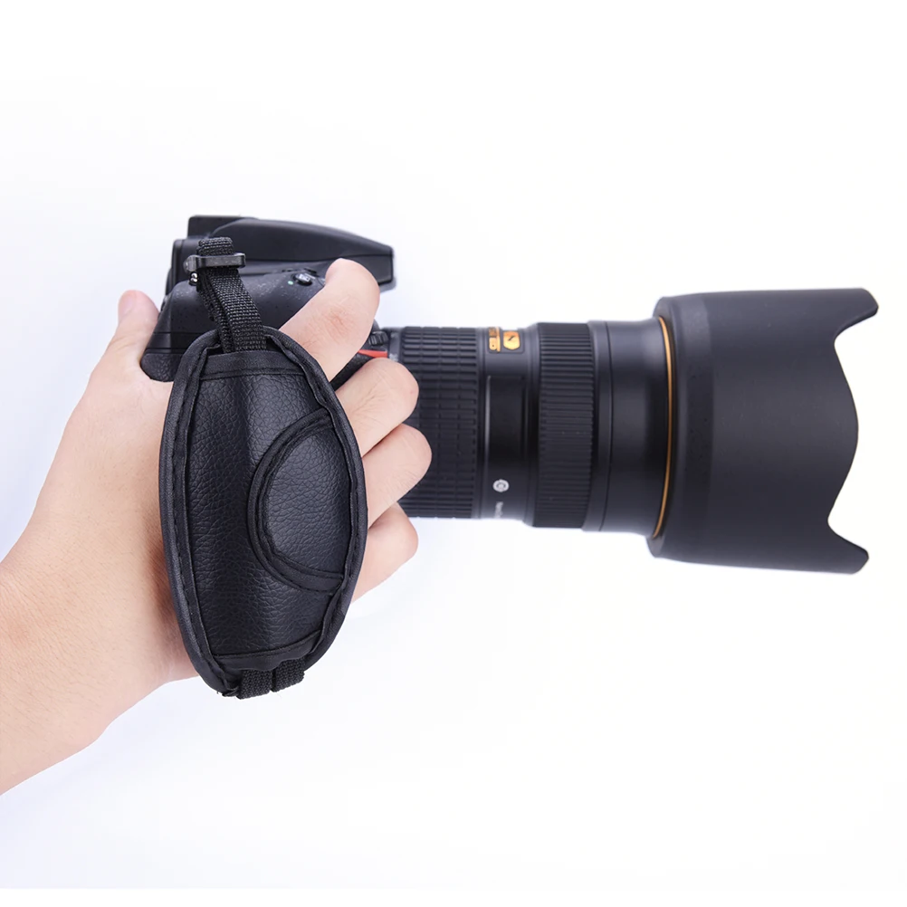 

Black Hand Grip Camera Strap PU Leather Hand Strap For Dslr Camera For Sony For Nikon For Canon D800 D7000 D5100 D3200