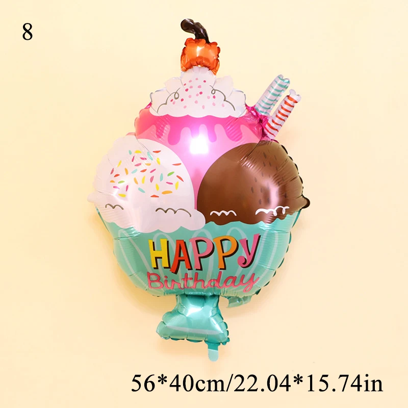 1 шт. розовые пончики Конфеты Мороженое фольга попкорн Воздушные шары детский душ