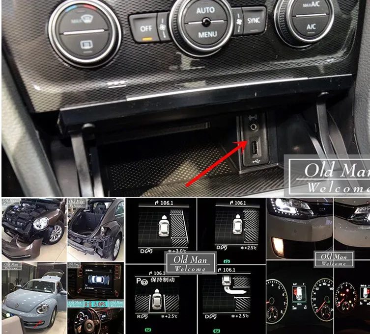 

MIB2 CarPlay USB AUX Switch CarPlay MDI USB AMI Adapter Plug Socket Harness Cable For V.W Golf 7 MK7 5G0 035 222 E 5Q0035726E