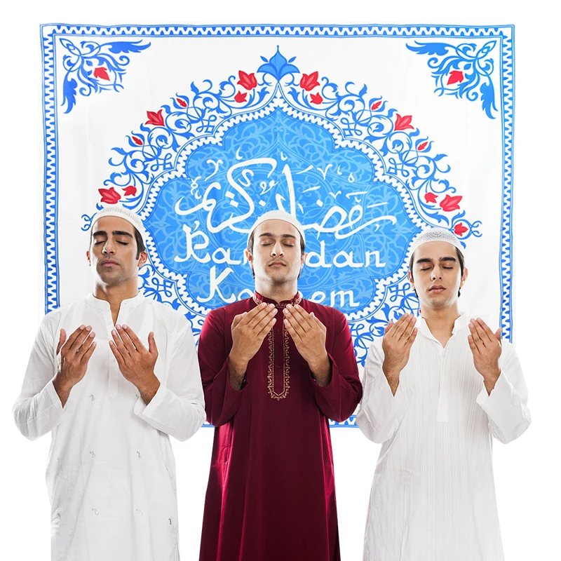 1 шт. ИД Мубарак Рамадан гобелен скатерть исламский Печатный фон настенное