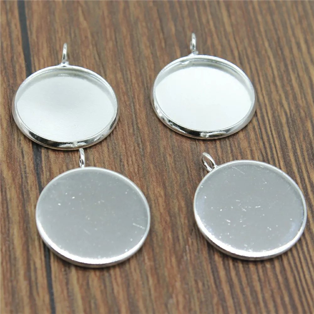 WYSIWYG 10шт. 6 Цветов Подходит 10/12/14/16/18/20/25мм Медный Материал База Для Подвески Камеи В Наборе С Шармами Подвеска Лоток.