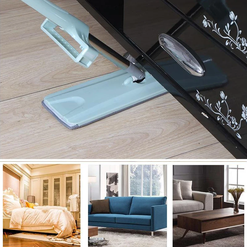 

360 Rotating Magic Mop Microfiber Pad Flat Mop Hand Washing Floor Mop Spin Lazy Flat Mop Rag For Cleaning Kitchen Home Mop