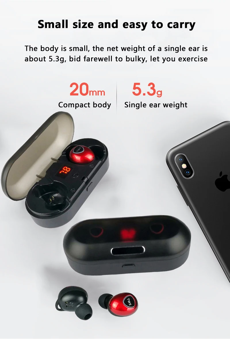 Leic Bluetooth V5.0 беспроводные наушники TWS Handsfree наушники спортивные наушники игровая гарнитура для встречи Noice набор для уменьшения головы