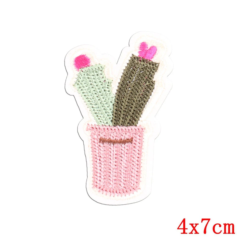 Завод вышитые приклеивающиеся утюгом нашивки Одежда DIY творческие значки кактус