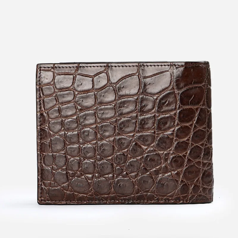 

High-quality crocodile wallet Man's bag small luxury short brown and Black bag Mini Billeteras delgada European style purses Hot