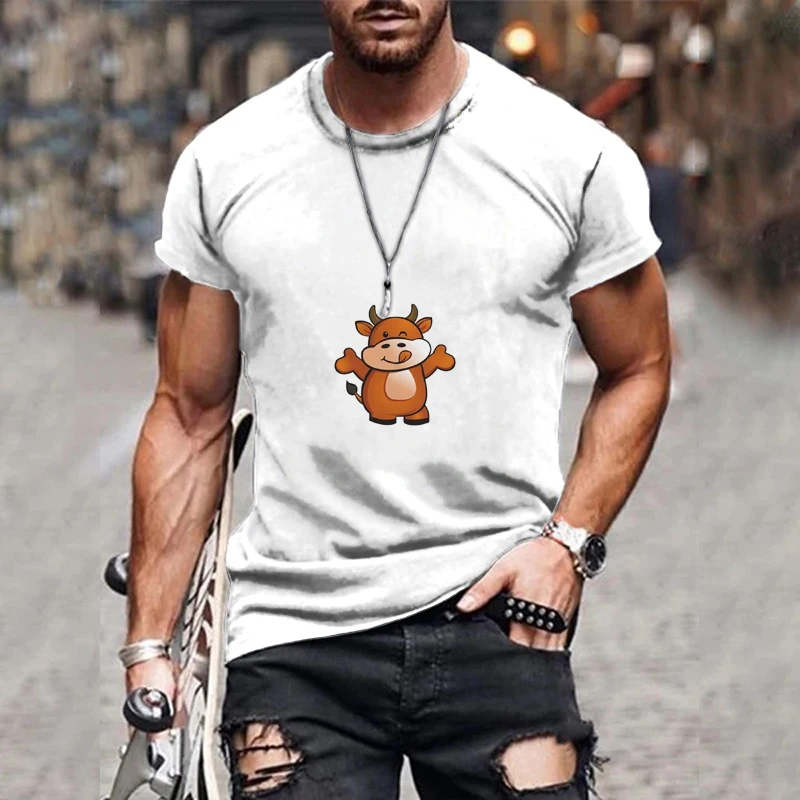 

Animal series cute and interesting 3D printed T-shirts new T-shirts men's fashion streetwear Harajuku O men's t-shirts 2021