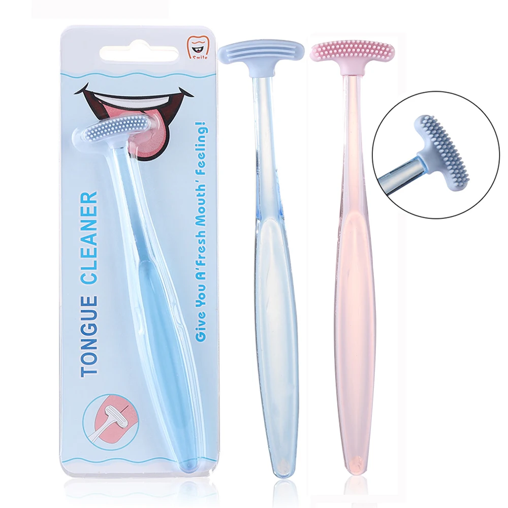 

Soft Silicone Tongue Brush Cleaning the Surface of Tongue Oral Cleaning Brushes Tongue Scraper Cleaner Fresh Breath Health