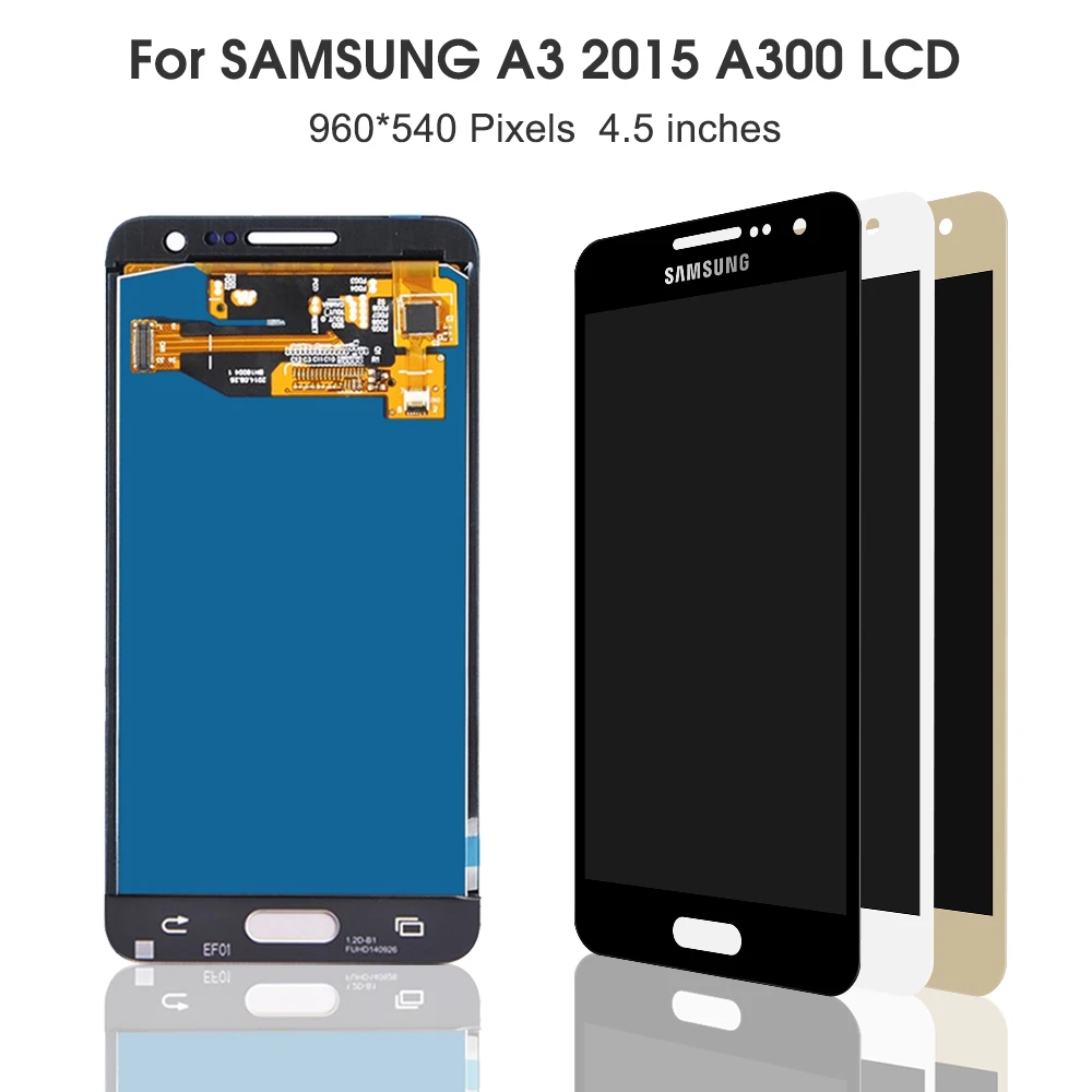 ЖК-дисплей 4 5 ''TFT для Samsung Galaxy A3 2015 A300 A3000 A300F A300M сенсорный экран дигитайзер