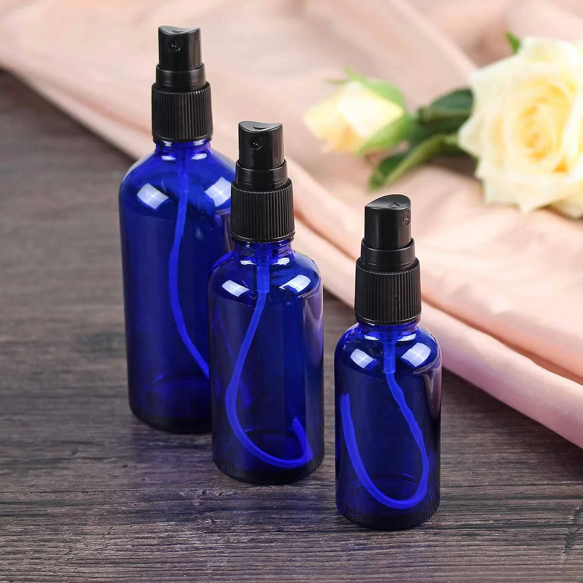 9 шт. Янтарный Стекло пустая бутылочка с распылителем бутылка для парфюмерии