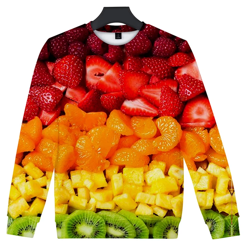 

New Print Fruit 3d Hoodies Fashion Kawaii Men Women Capless Sweatshirts Casual Long Sleeve Sport Harajuku 3D Hoodie Pullover Top
