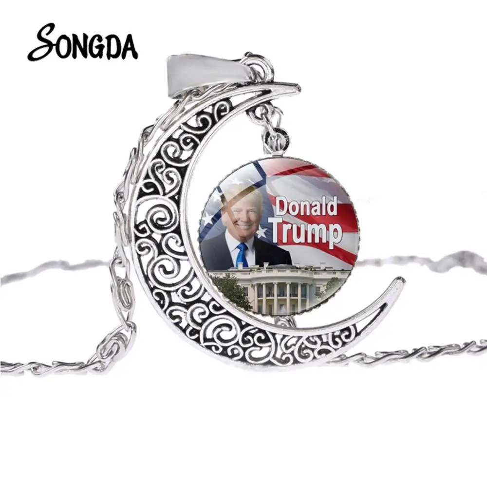 Новое ожерелье Трамп 2020 Америки президент арт фото кабошоны разрисованные