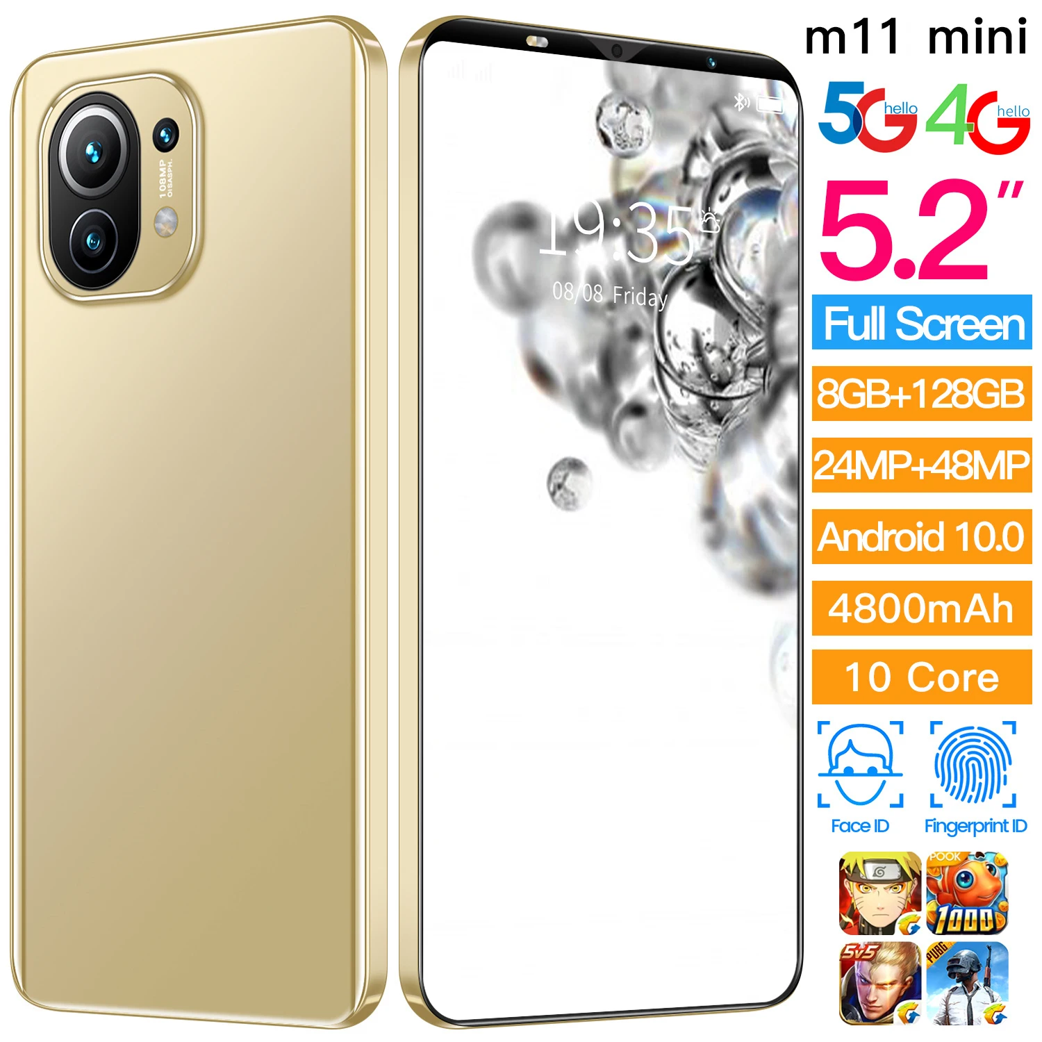 Новый смартфон M11 камер Мгновенной Печати MINI 8GB + 128GB двойной SIM Разблокировать 4800