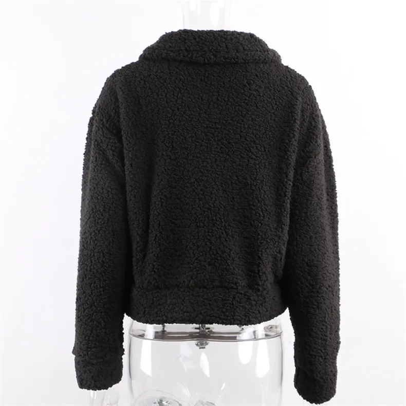 Forefair, зимняя короткая куртка из искусственного меха, пальто для женщин, большие размеры, повседневные Карманы, теплый натуральный искусственный мех, плюшевый мишка, куртка-бомбер для женщин