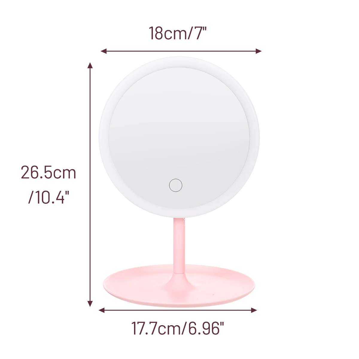 Регулируемое вращающесветодиодный светодиодное зеркало для макияжа съемный