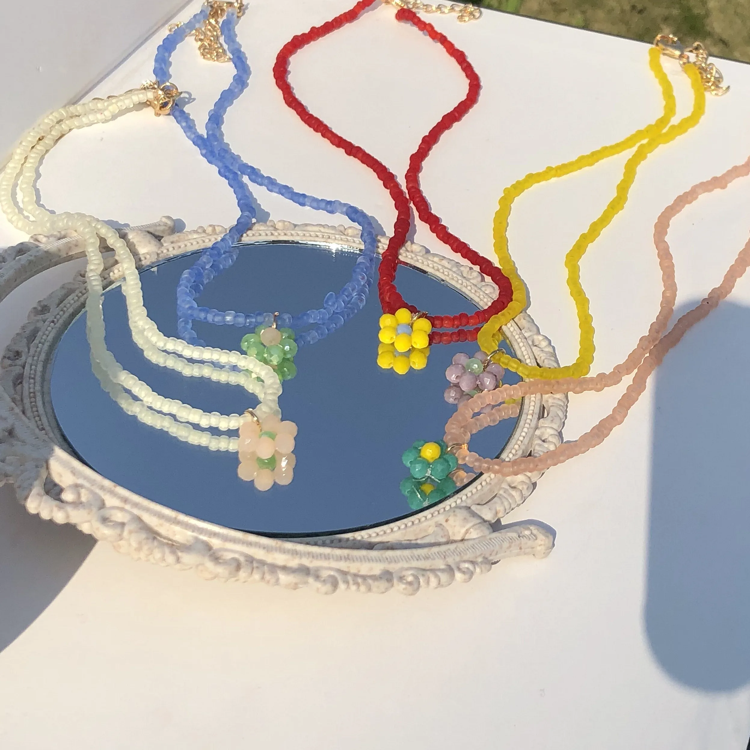 Kpop Sweet Pearl Flower Beaded Chain Clavicle Choker Necklace For Women Korean 2021 Elegant Party Wedding Aesthetic Jewelry | Украшения и