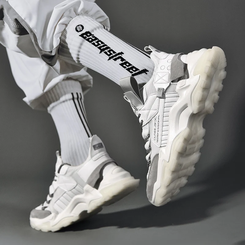 

jelly Multicolor Breathable Mesh Sneakers Novelties 2021 Trend Fashion Clunky Sneaker Mixed Color Light Running Shoe for Men