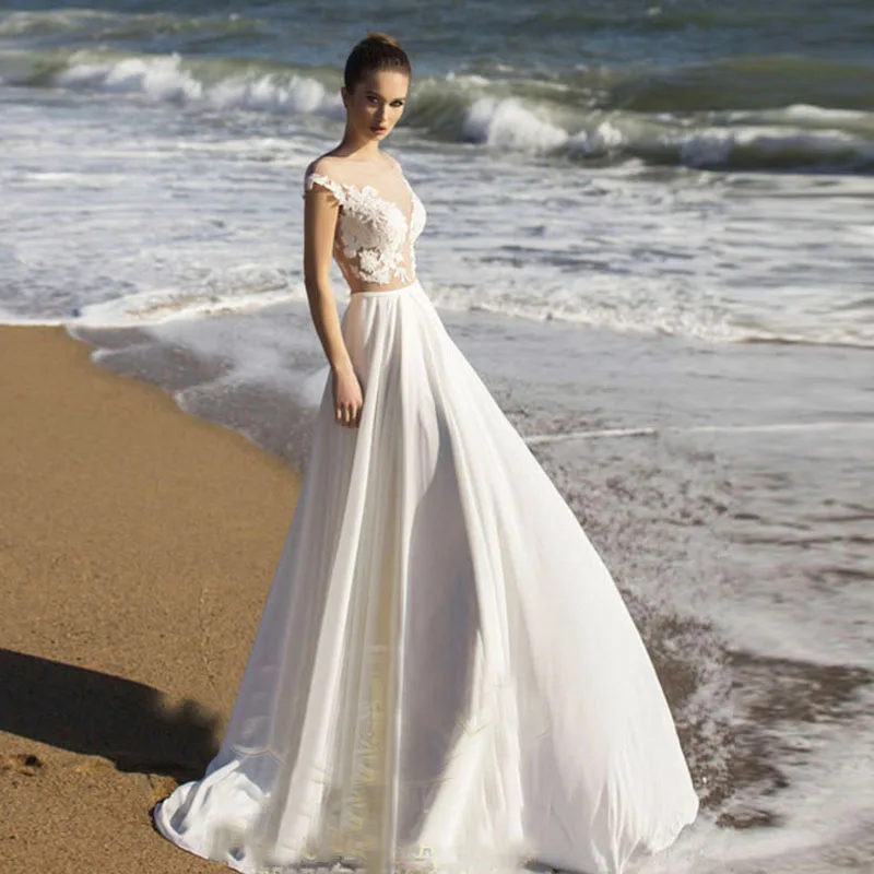 

BAZIIINGAAA Simple Wedding Dress Lace Little Beading Strapless Dress Luxury WeddingGowns Bridal Can Be Washed Bride Dresses