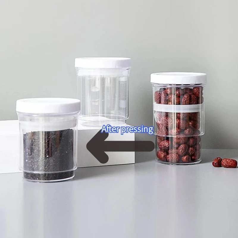 

Kitchen Telescopic Vacuum Storage Box Food Storage Containers Storage Box For Whole Grains Bean Storage Bottle Container