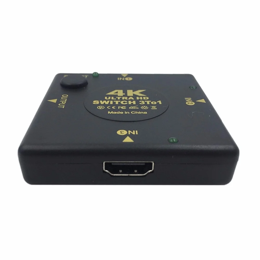4K Коммутатор HDMI совместимый сплиттер * 2K 3D Мини 3 порта Переключатель в 1 порт