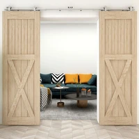 ccjh 4ft1 2m 14ft 4 2m interior sliding barn wood door hardware closet track kit t shape for double door