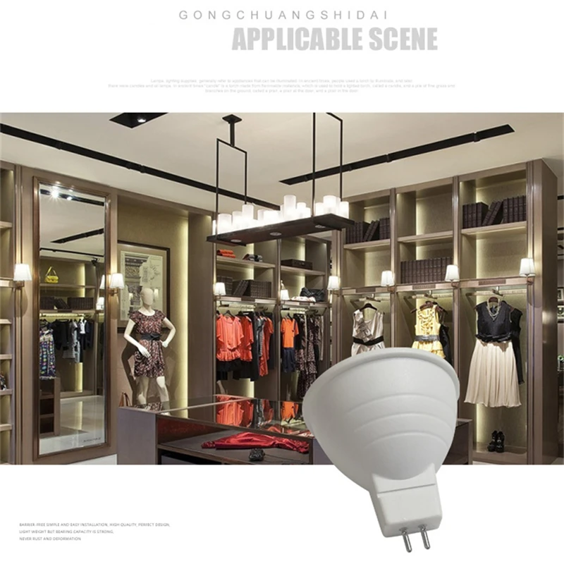 GU10 MR16 Светодиодный светильник 6W AC 220V GU Lampada MR светодиодный конденсаторный