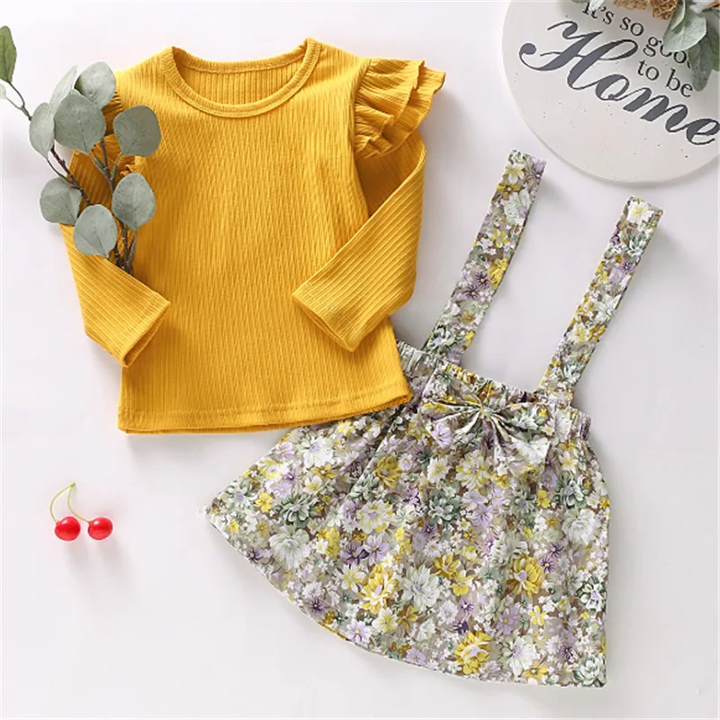 Женский комплект из двух предметов однотонный топ с длинным рукавом и круглым