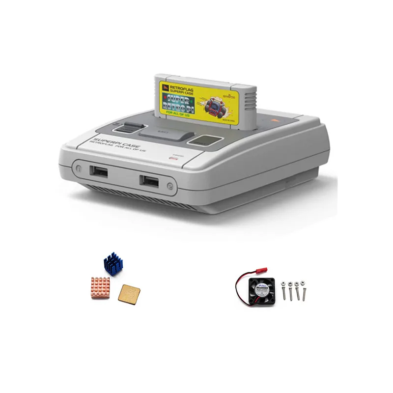 Чехол Retroflag SUPERPi J/Чехол U с радиатором и вентилятором для Raspberry Pi 3B/3 B + консоль