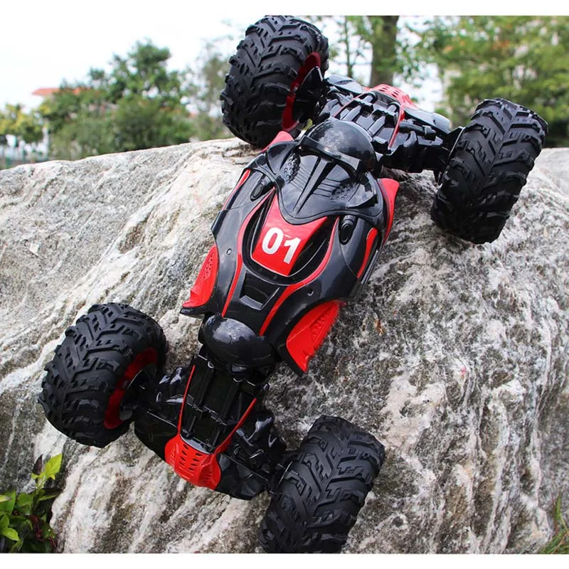 42.CM 1/12 RC 2,4G 4WD металлический пульт дистанционного управления внедорожником автомобильный двусторонний трюк четырехколесный привод скалолазание деформация автомобиль движущаяся детская игрушка
