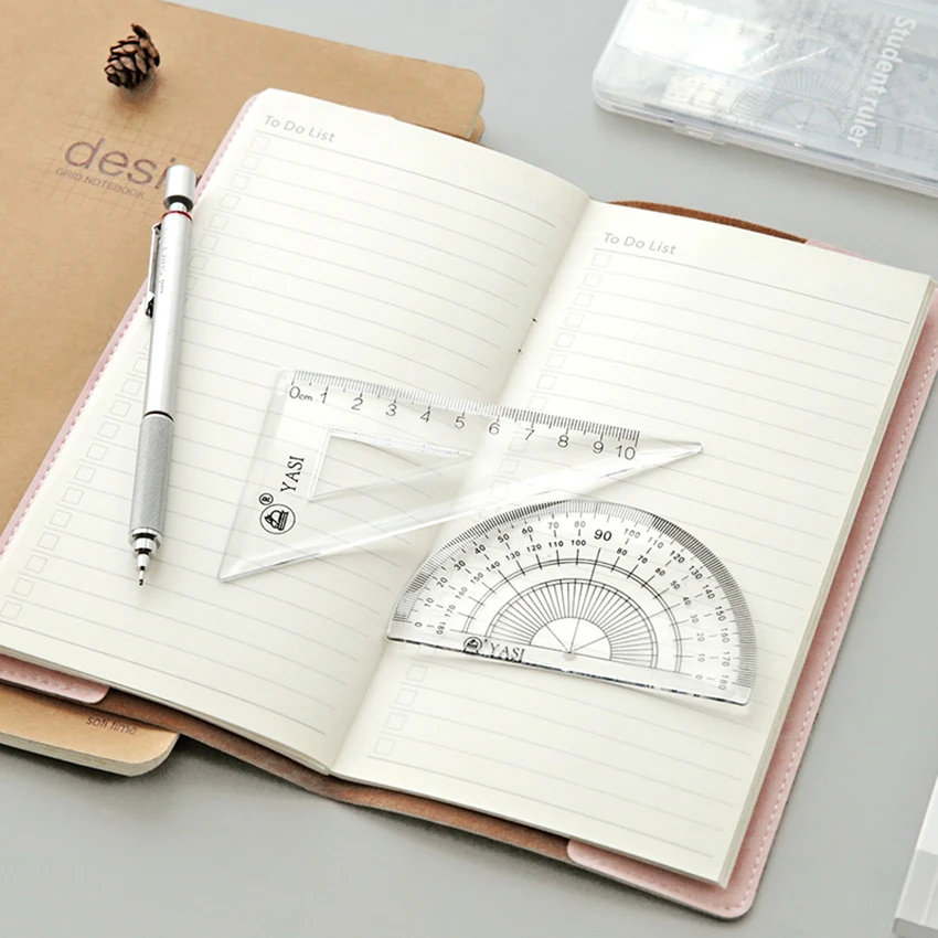 Новая пластиковая линейка pp транспортир студентов математическая Геометрия