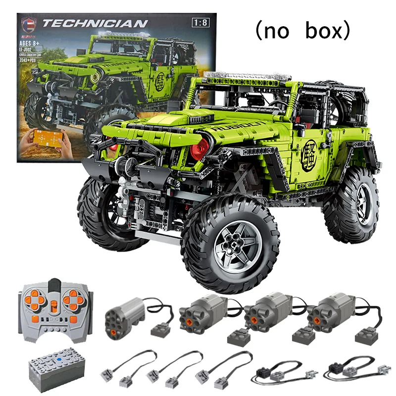 

2343pcs Le-j902 Technic App Motor Rc Model Car Moc Green 6x6 Building Blocks Bricks Kids Birthday Christmas Diy Educational Toy