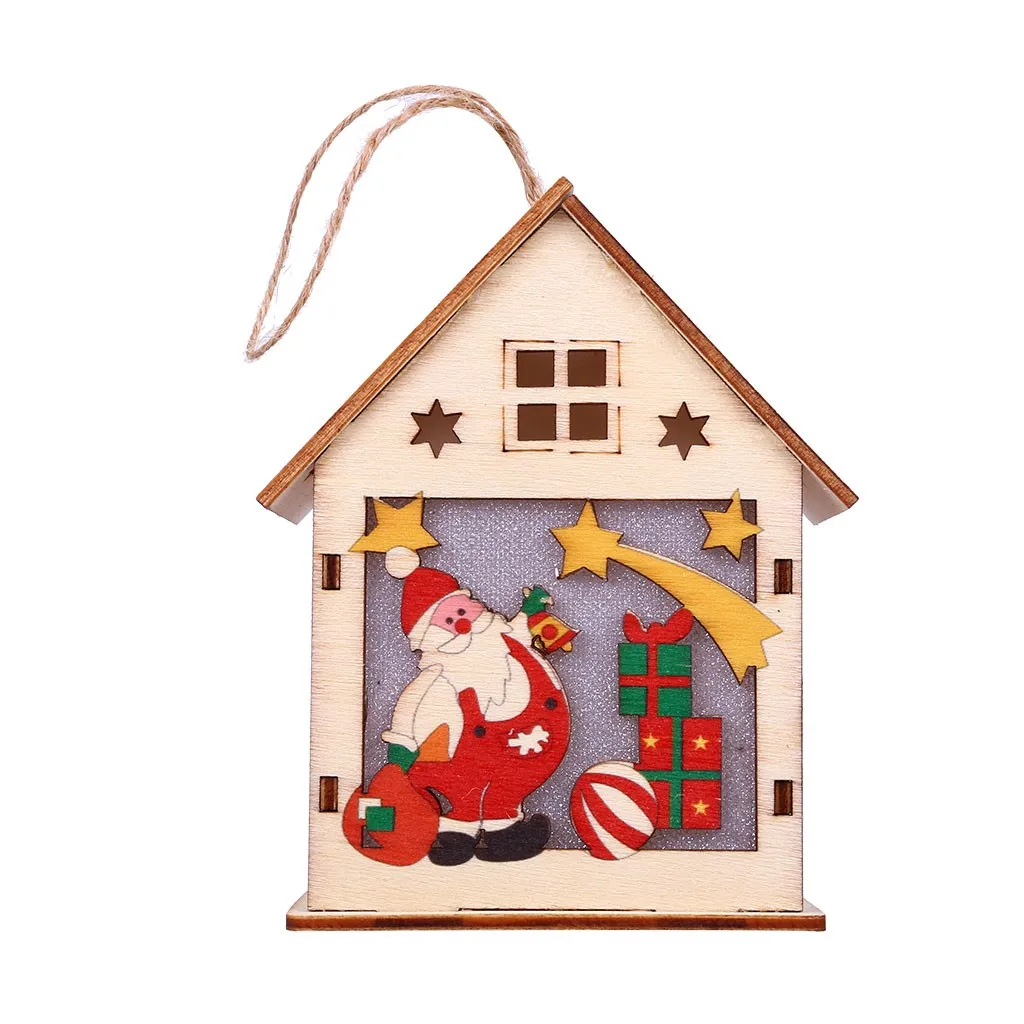 DIY небольшой деревянный светодиодный домик Миниатюрный освещенный салон для